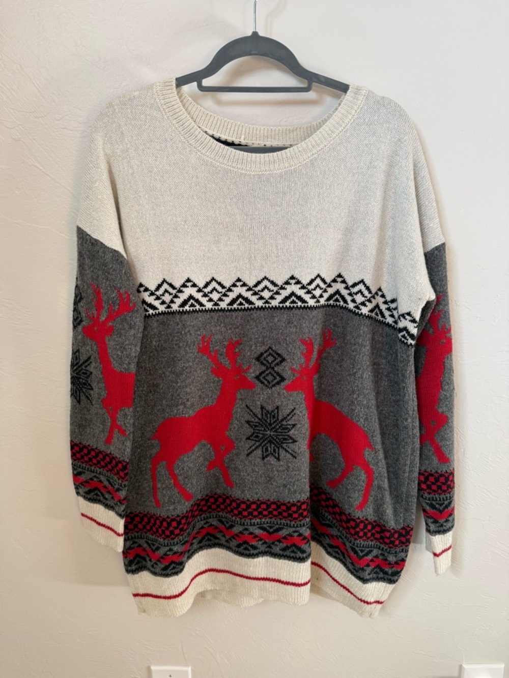 Cozy Reindeer Knit Sweater Tunic